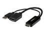Startechcom Convertisseur HDMI vers DisplayPort 4K 30Hz Alimenté par USB Audio 7.1 Adaptateur Actif Noir