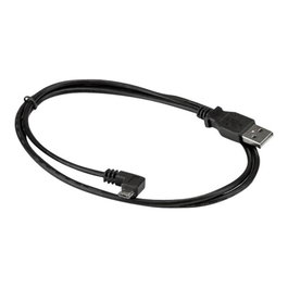 StarTech Câble USB vers Micro USB Type B, 1 m, Noir, Connecteur coudé gauche
