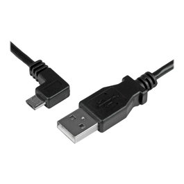 StarTech.com Câble USB vers Micro USB 2m, Connecteur Coudé Gauche, Noir