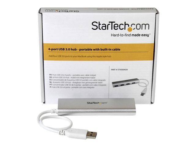 StarTech.com Hub USB 3.0 Type A 4 Ports Portable en Aluminium StarTech.com Hub USB 3.0 Type A 4 Ports Portable en Aluminium