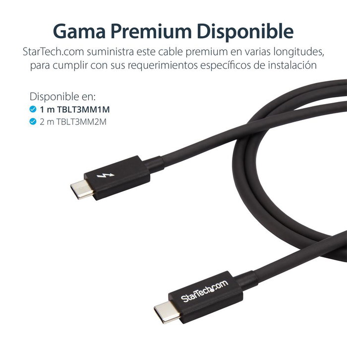 StarTech Câble USB Type-C Thunderbolt 3 20 Gbps 1m 4K 60Hz Power Delivery 100W