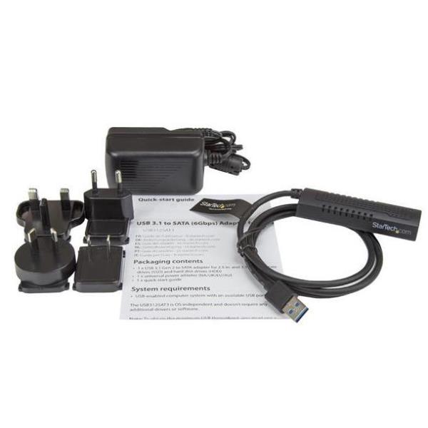 Startechcom USB 3.1 10Gb/s vers SATA Adaptateur Câble - Connecteur USB-A Mâle vers SATA Femelle - 8.5 cm