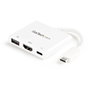 Startechcom Adaptateur multipuports USB-C HDMI 4K, USB 3.0 et Power Delivery 60W - Blanc