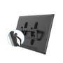 Startechcom FLATPNLWALL Support Mural VESA pour TV 32-75 Pouces, Jusqu'à 75kg, Inclinable +15°/-15°, Acier Noir