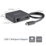 Startechcom USB-C Docking Station avec HDMI, USB 3.0 et Gigabit Ethernet, 4K 30Hz, Noir