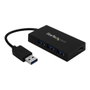 Hub USB 3.0 Startech 4 ports (USB-A + USB-C) HB30A3A1CFB – Compact et portable