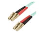 Startechcom Câble Fibre Optique Duplex OM4 LC 1m 50/125, Multimode, LSZH, Aquamarine