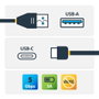 StarTech.com USB-C vers USB-A Chargement et Synchro 1m UUSBHAUB10W