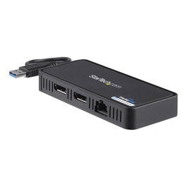 StarTech.com Station d'accueil USB 3.0 avec double sortie DisplayPort 4K et Ethernet Gigabit USBA2DPGB