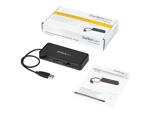 Startech Docking Station USB 3.0 pour Deux Moniteurs DisplayPort 4K Compatible PC et Mac Startech Docking Station USB 3.0 pour Deux Moniteurs DisplayPort 4K Compatible PC et Mac