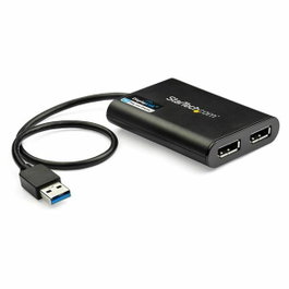 StarTech.com Adaptateur USB 3.0 vers double DisplayPort 4K 60Hz - Noir - 0,30 m
