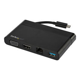 StarTech.com Adaptateur Multiports USB-C 4K HDMI VGA USB 3.0 Ethernet RJ-45 Noir
