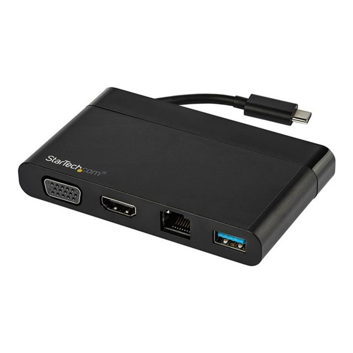 StarTech.com Adaptateur Multiports USB-C 4K HDMI VGA USB 3.0 Ethernet RJ-45 Noir StarTech.com Adaptateur Multiports USB-C 4K HDMI VGA USB 3.0 Ethernet RJ-45 Noir