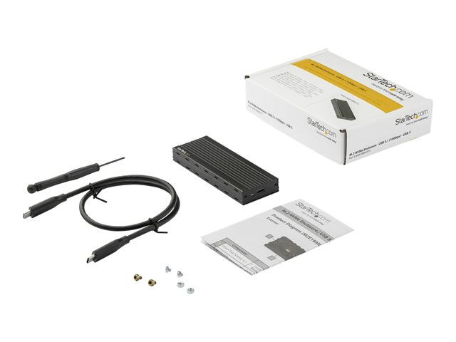 StarTech.com Caisse M.2 NVMe pour SSD PCIe USB 3.1 Gen 2 Type-C (M2E1BMU31C) – Boîtier Externe pour SSD Portable