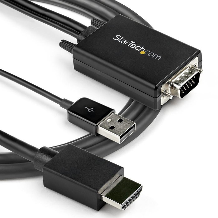Startechcom Adaptateur VGA vers HDMI 2 m avec Audio USB VGA2HDMM2M