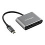 StarTech.com CDP2DPHD Adaptateur USB-C vers HDMI DisplayPort Multiport 4K 60Hz HDR Aluminium