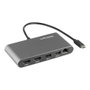 StarTech Mini Docking Station Thunderbolt 3 USB-C avec 2x HDMI, Ethernet RJ45, 4K 60Hz pour PC Portable