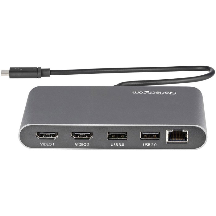 StarTech Mini Docking Station Thunderbolt 3 USB-C avec 2x HDMI, Ethernet RJ45, 4K 60Hz pour PC Portable StarTech Mini Docking Station Thunderbolt 3 USB-C avec 2x HDMI, Ethernet RJ45, 4K 60Hz pour PC Portable