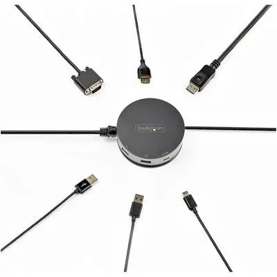 Startechcom Mini Docking USB-C 3.2 Gen 2 avec HDMI DisplayPort VGA Ethernet 4K 60Hz