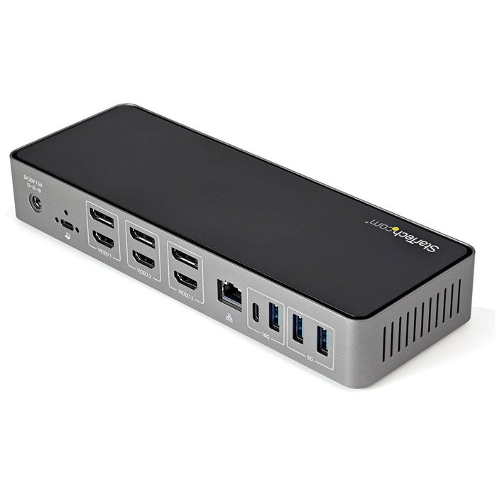 Startech Station d'accueil 15-en-1 USB-C HDMI DisplayPort Ethernet 4K 85W Gris