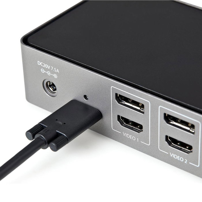 Startech Station d'accueil 15-en-1 USB-C HDMI DisplayPort Ethernet 4K 85W Gris