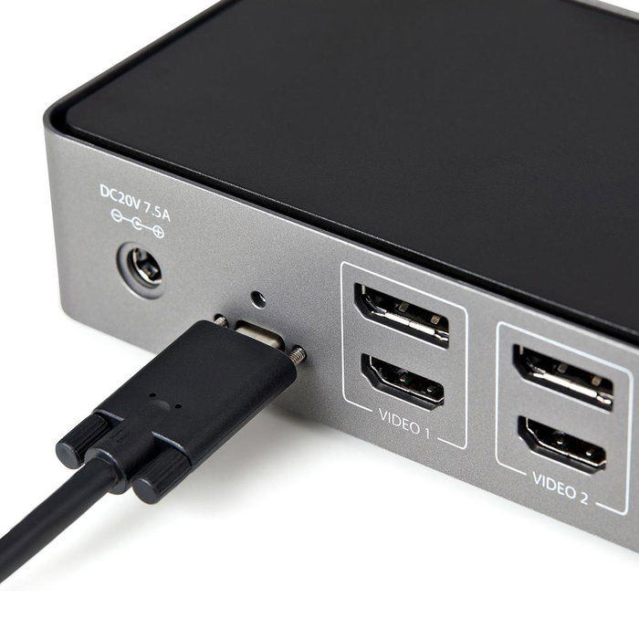 Startech Station d'accueil 15-en-1 USB-C HDMI DisplayPort Ethernet 4K 85W Gris