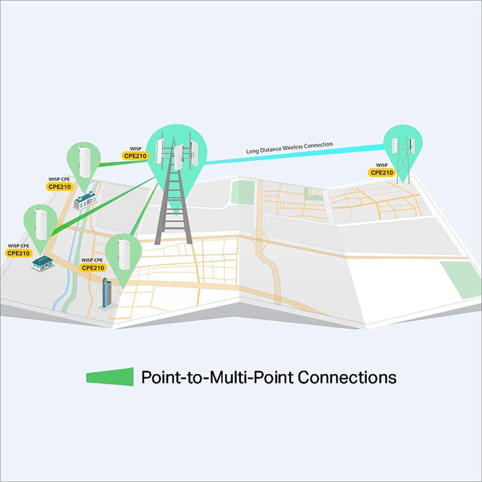 Point d'Accès TP-Link CPE210 Blanc Noir