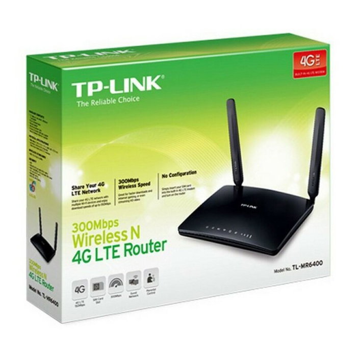 TP-Link TL-MR6400 Routeur WiFi 4 2,4 GHz 300 Mbps Noir TP-Link TL-MR6400 Routeur WiFi 4 2,4 GHz 300 Mbps Noir