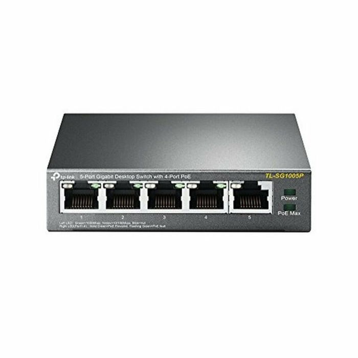 TP-LINK Switch Gigabit 5 Ports PoE, TL-SG1005P, Noir, Écologique, Mise en Réseau Domestique ou Bureau