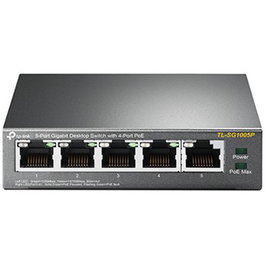 TP-Link TL-SG1005P Switch 5 Ports Gigabit avec 4 Ports PoE 10/100/1000 Mbps, 56W, Non Géré, Bureau