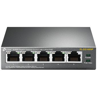 TP-Link TL-SG1005P Switch 5 Ports Gigabit avec 4 Ports PoE 10/100/1000 Mbps, 56W, Non Géré, Bureau TP-Link TL-SG1005P Switch 5 Ports Gigabit avec 4 Ports PoE 10/100/1000 Mbps, 56W, Non Géré, Bureau
