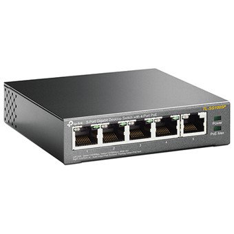 TP-Link TL-SG1005P Switch 5 Ports Gigabit avec 4 Ports PoE 10/100/1000 Mbps, 56W, Non Géré, Bureau TP-Link TL-SG1005P Switch 5 Ports Gigabit avec 4 Ports PoE 10/100/1000 Mbps, 56W, Non Géré, Bureau