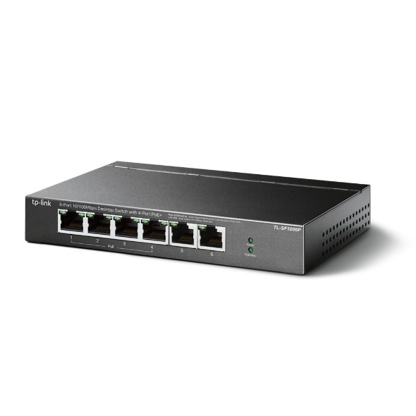 TP-Link Switch 6 Ports 10/100 Mbps TL-SF1006P avec 4 Ports PoE+