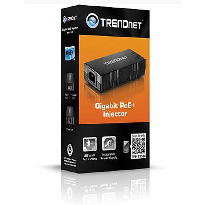 Injecteur PoE Trendnet TPE-115GI Noir