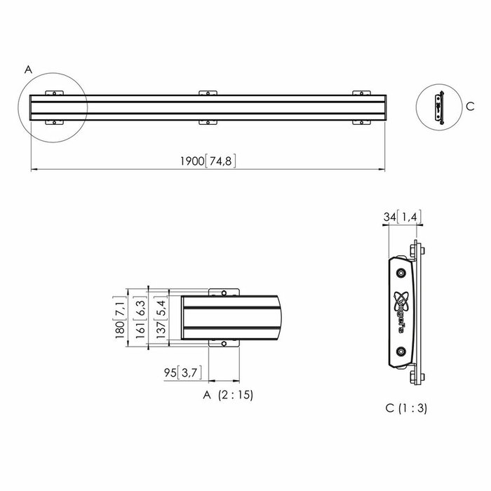 Bar Vogel's PFB 3419 1,9 m