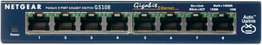 Netgear GS108GE Switch Gigabit Ethernet 8 ports Black