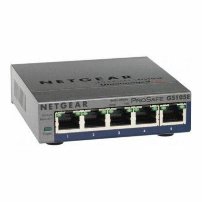 Commutateur Réseau de Bureau Netgear GS105E-200PES 5P Gigabit RJ45 Commutateur Réseau de Bureau Netgear GS105E-200PES 5P Gigabit RJ45
