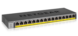 Netgear GS116LP Switch Gigabit non administrable 16 ports PoE Noir