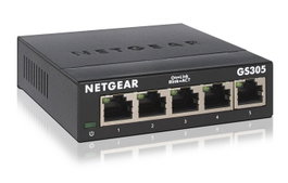 Netgear GS305v3 Commutateur Gigabit Ethernet Non Géré 5 Ports 10/100/1000Mbps, 10 Gbps, Boîtier Métal, Plug-and-Play, Éco-Énergétique