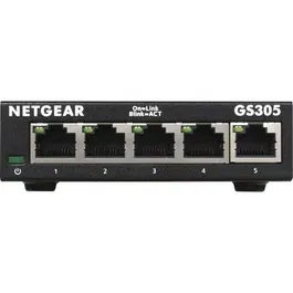 Netgear GS305-300PES Switch Ethernet Gigabit 5 ports métal, Plug and Play, sans ventilateur, installation bureau ou mur