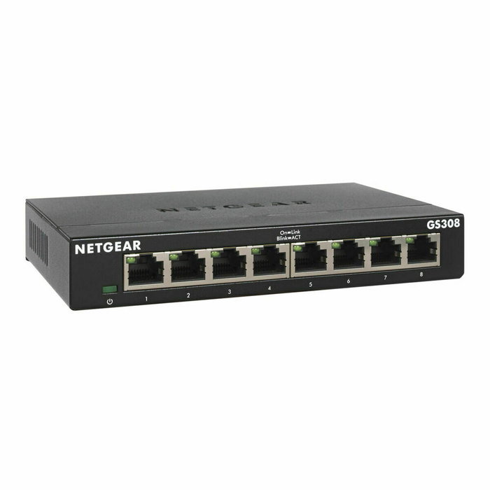 Netgear GS308-300PES Switch Gigabit Ethernet 8 ports Métal