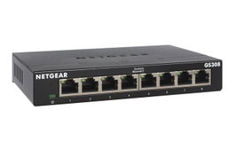 Netgear GS308v3 Commutateur Gigabit Ethernet 8 Ports Non-Managé - Métal - 10/100/1000 Mbps, Plug-and-Play