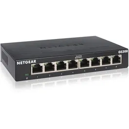 NETGEAR GS308-300PES Switch Ethernet Gigabit 8 Ports, métal, silencieux sans ventilateur, montage bureau/mur, Plug and Play