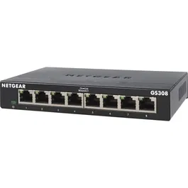 NETGEAR GS308-300PES Switch Ethernet Gigabit 8 Ports, métal, silencieux sans ventilateur, montage bureau/mur, Plug and Play