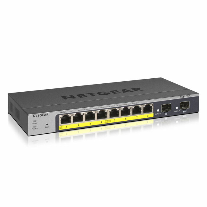 Netgear GS110TP Switch Gigabit PoE 8 ports et 2 ports SFP Noir