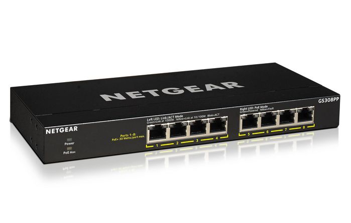 Netgear GS308PP Switch Gigabit Ethernet 8 ports PoE+