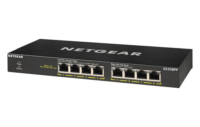 Netgear GS308PP Switch Gigabit Ethernet 8 ports PoE+