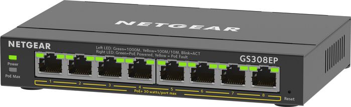 Netgear GS308EP-100PES Switch Gigabit Ethernet 8 ports avec PoE+