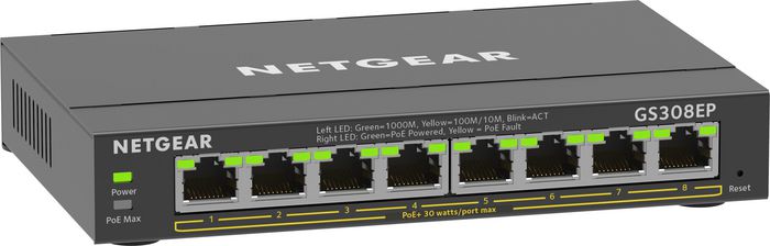 Netgear GS308EP-100PES Switch Gigabit Ethernet 8 ports avec PoE+