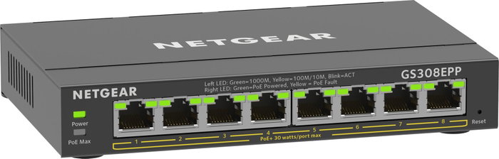 NETGEAR GS308EPP-100PES Switch Gigabit Ethernet 8 ports PoE+